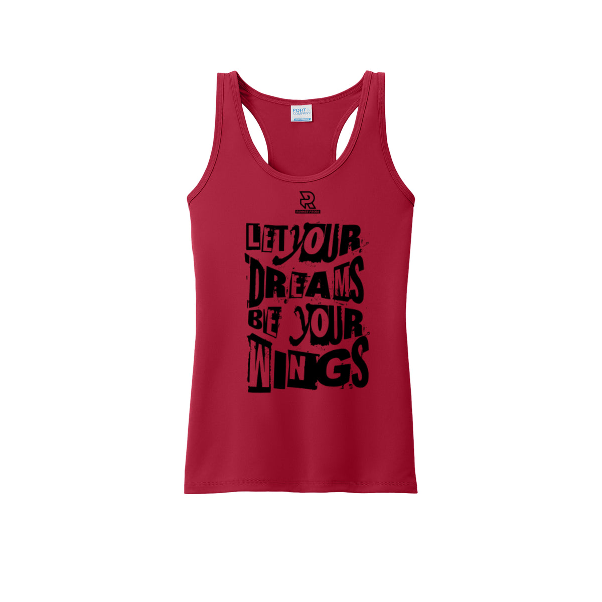 LET YOUR DREAMS BE YOUR WINGS (Black) - Womens Performance Tank