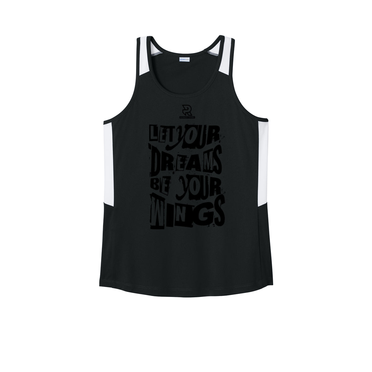 LET YOUR DREAMS BE YOUR WINGS (Black) - Womens Club Track Tank