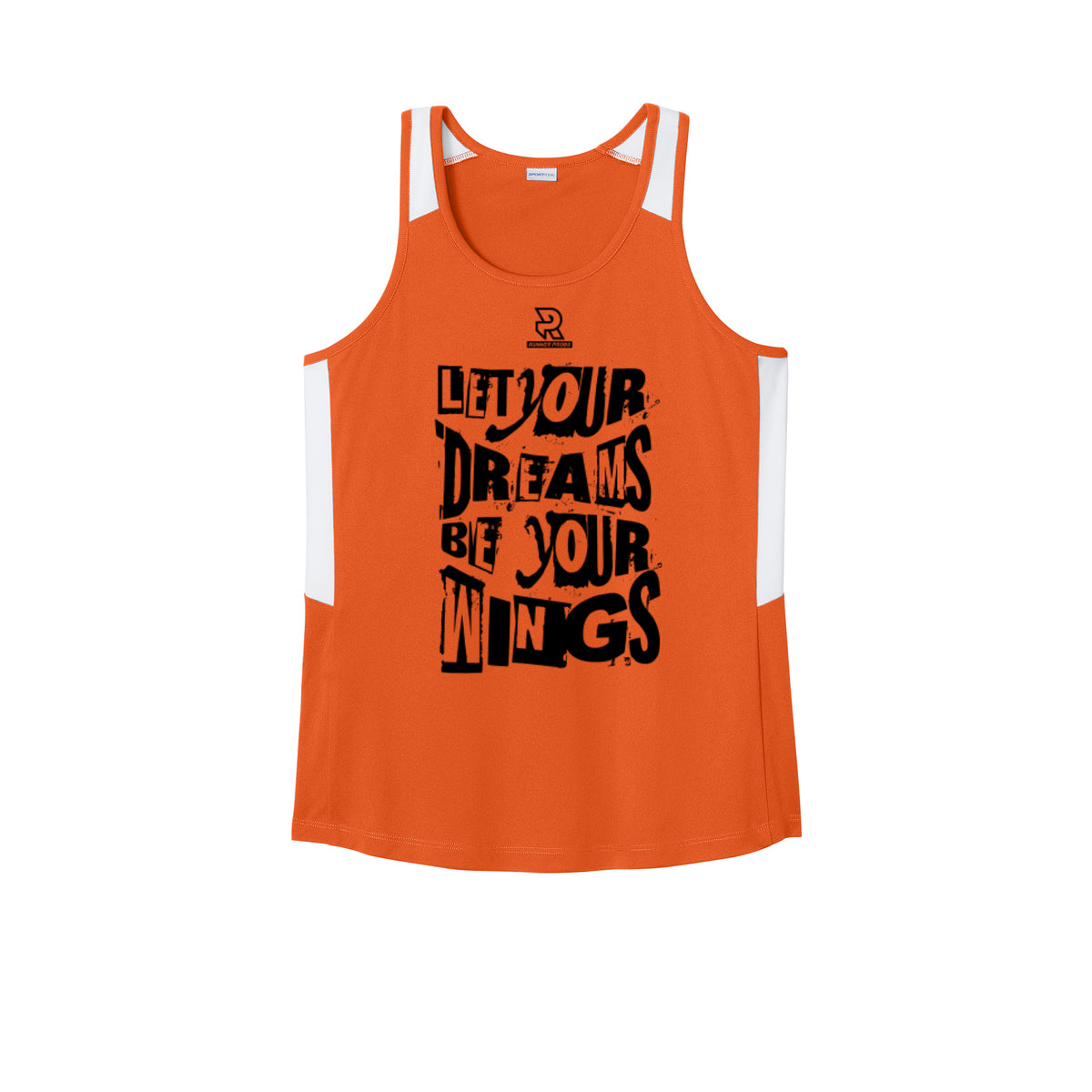 LET YOUR DREAMS BE YOUR WINGS (Black) - Womens Club Track Tank
