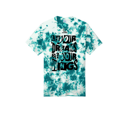 LET YOUR DREAMS BE YOUR WINGS (Black) - Short Sleeve Tie Dye Cotton Tee