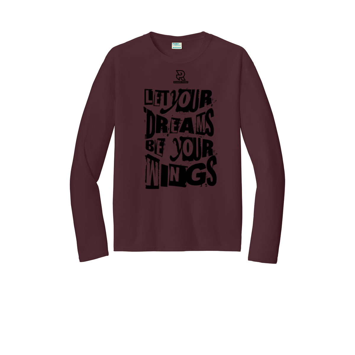 LET YOUR DREAMS BE YOUR WINGS (Black) - Long Sleeve Performance Tee
