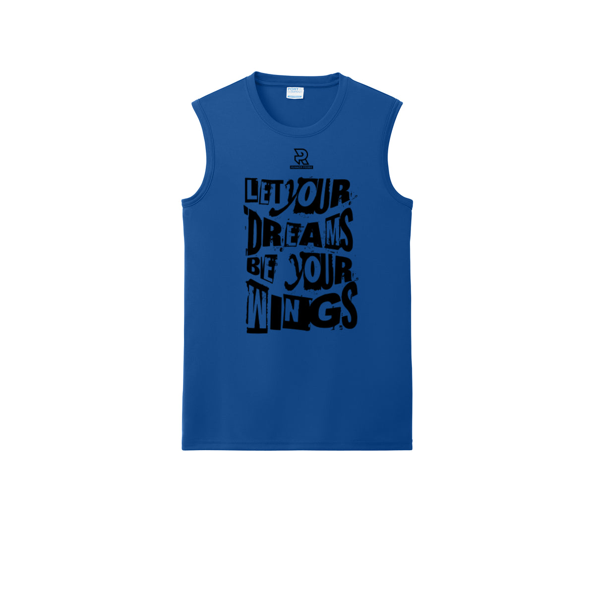 LET YOUR DREAMS BE YOUR WINGS (Black) - Sleeveless Performance Tee