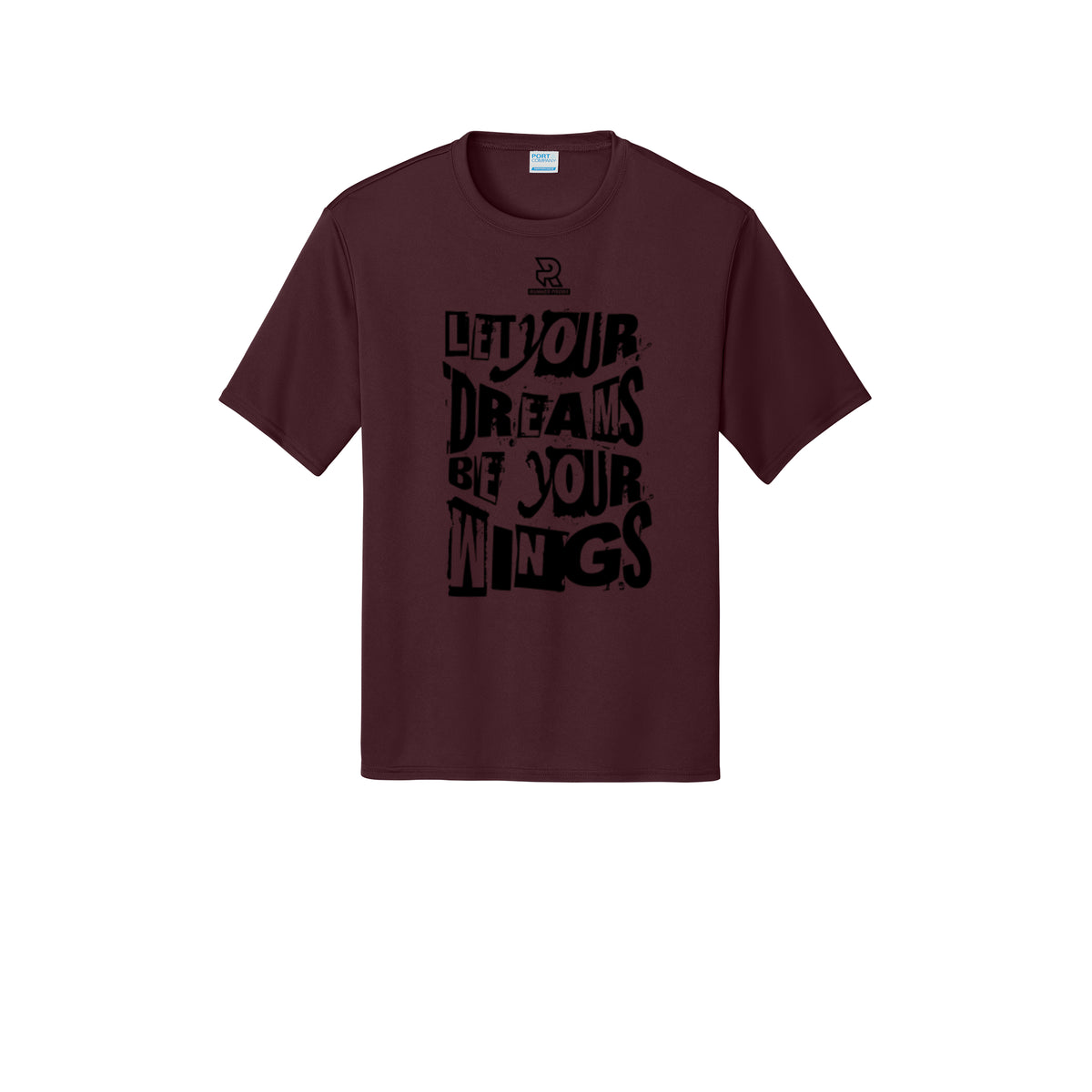 LET YOUR DREAMS BE YOUR WINGS (Black) - Short Sleeve Performance Tee
