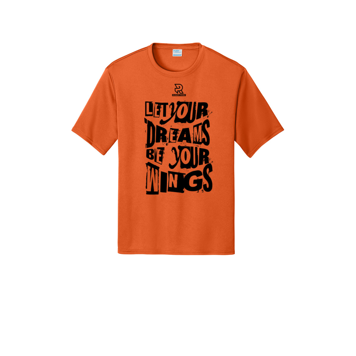 LET YOUR DREAMS BE YOUR WINGS (Black) - Short Sleeve Performance Tee