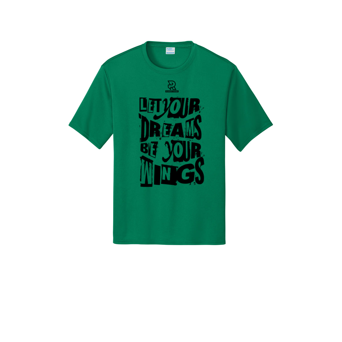 LET YOUR DREAMS BE YOUR WINGS (Black) - Short Sleeve Performance Tee