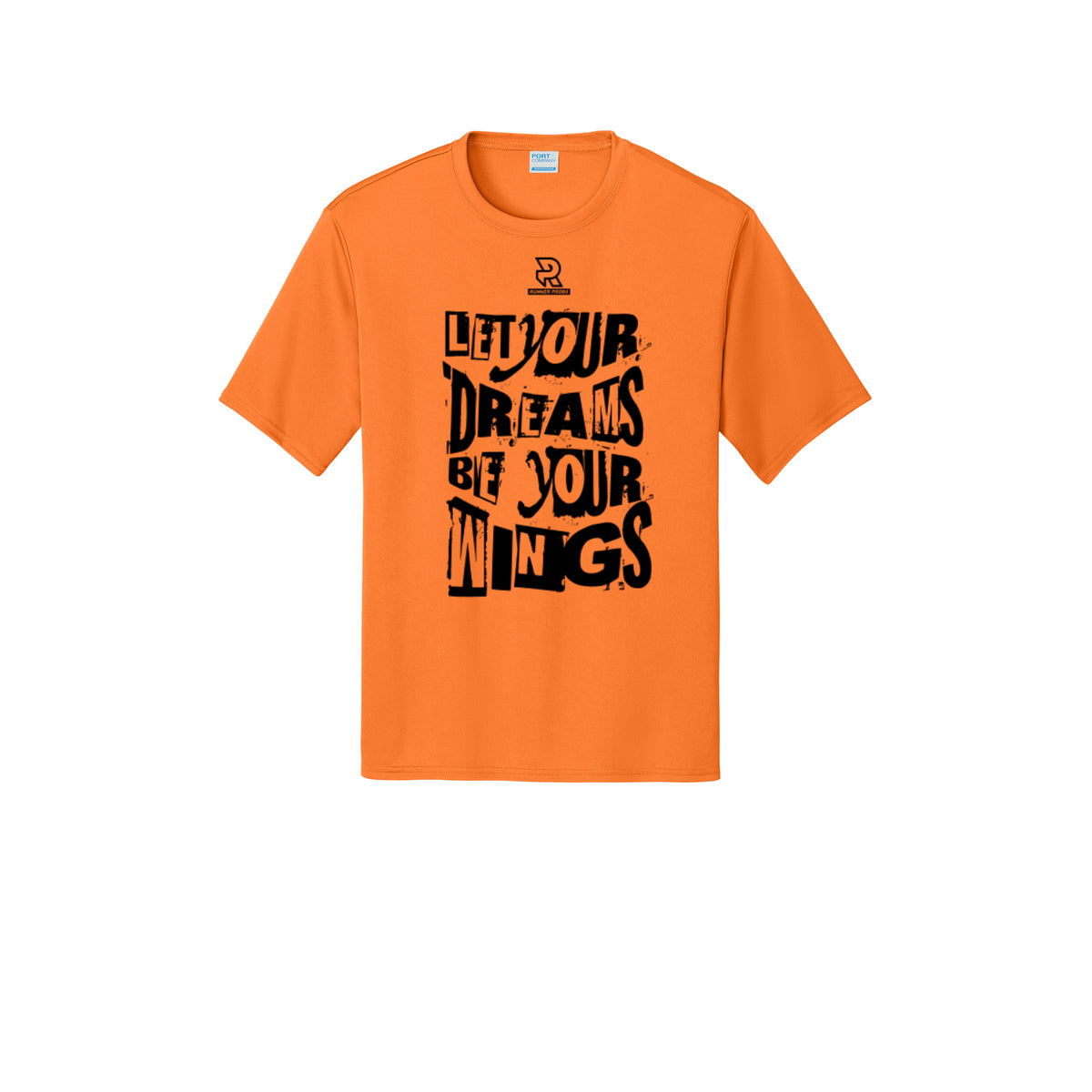 LET YOUR DREAMS BE YOUR WINGS (Black) - Short Sleeve Performance Tee