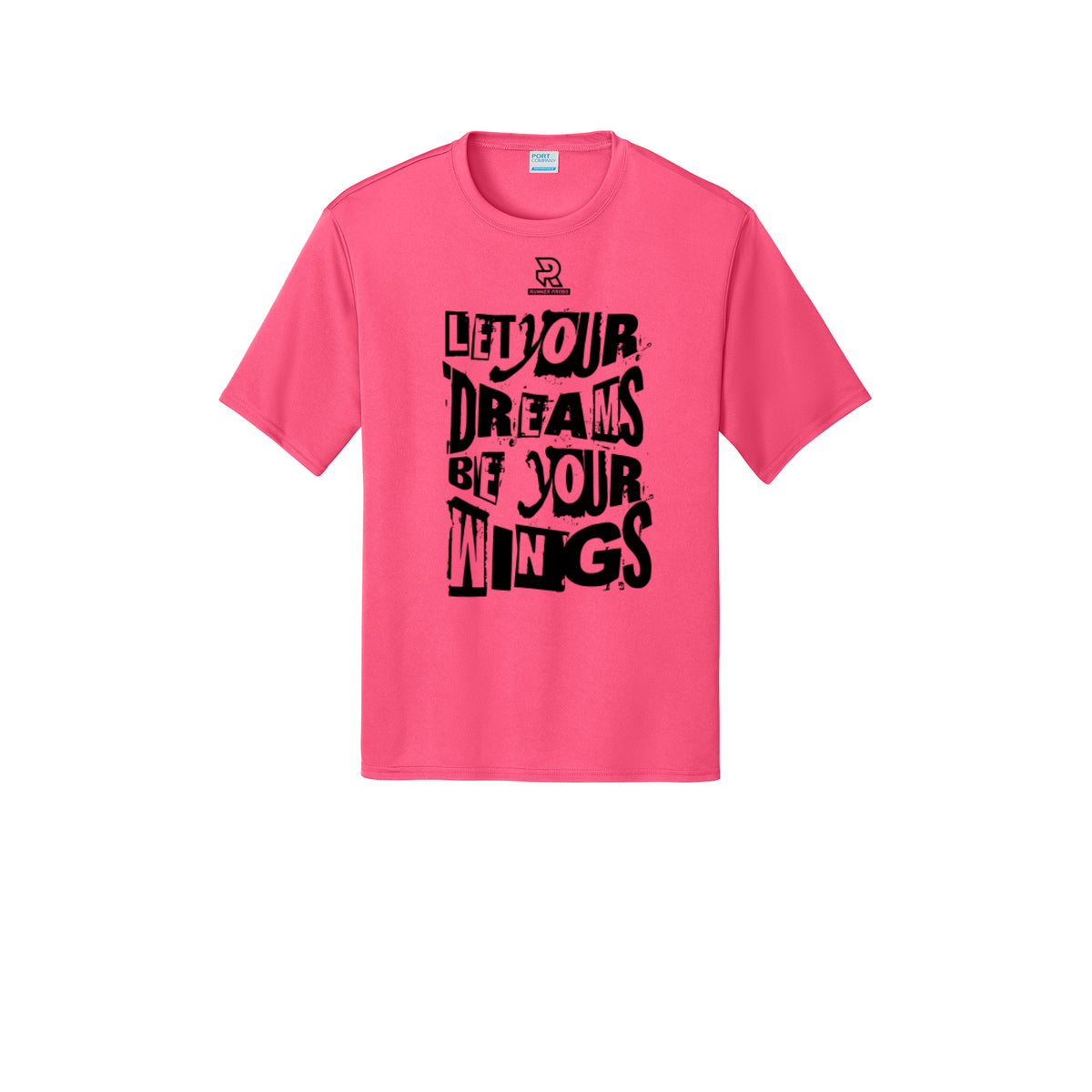 LET YOUR DREAMS BE YOUR WINGS (Black) - Short Sleeve Performance Tee