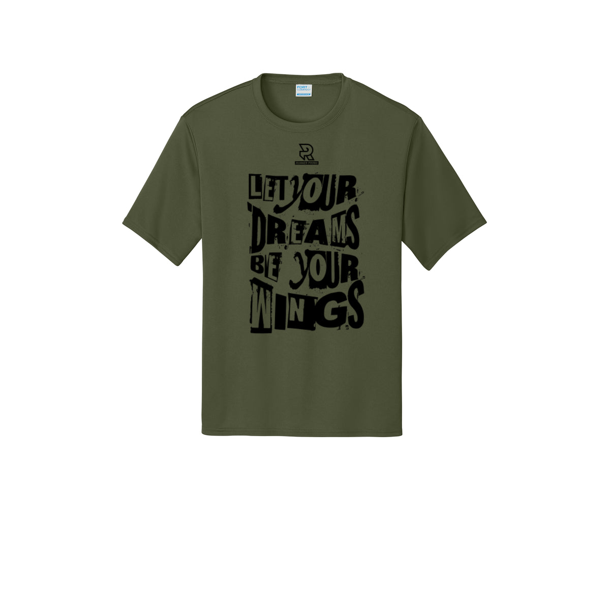 LET YOUR DREAMS BE YOUR WINGS (Black) - Short Sleeve Performance Tee
