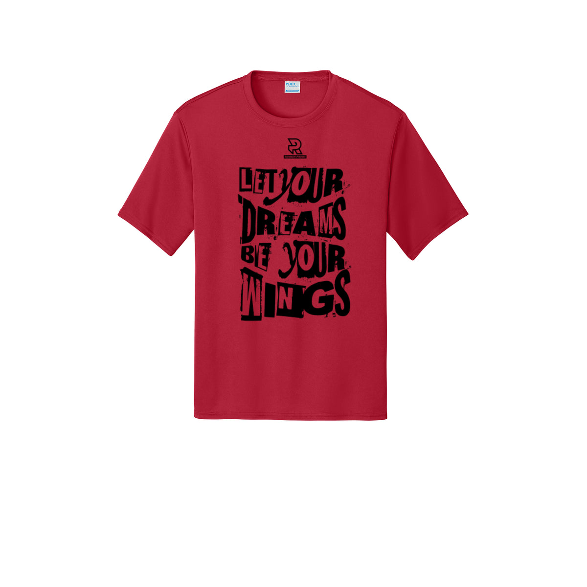 LET YOUR DREAMS BE YOUR WINGS (Black) - Short Sleeve Performance Tee