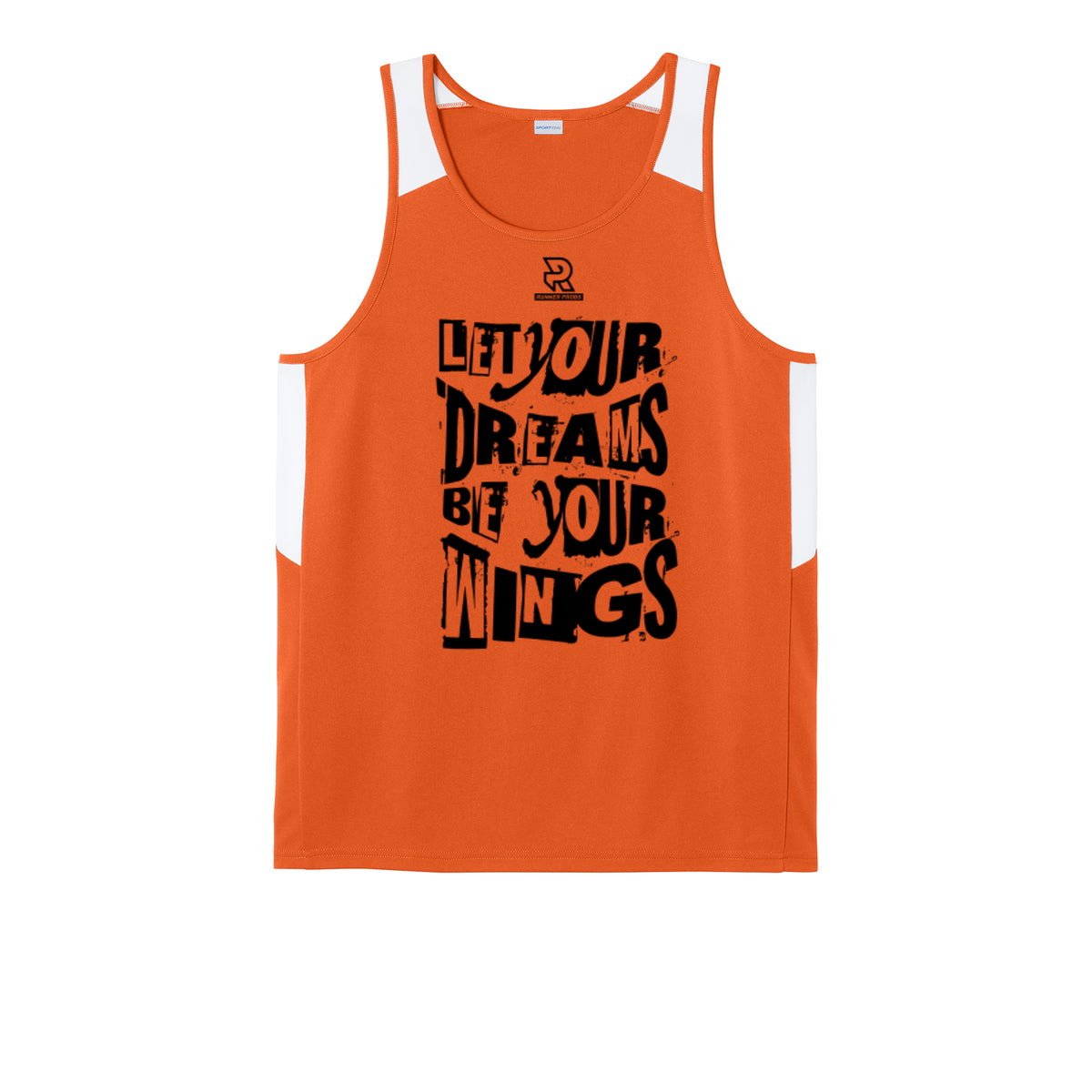 LET YOUR DREAMS BE YOUR WINGS (Black) - Mens Club Track Tank