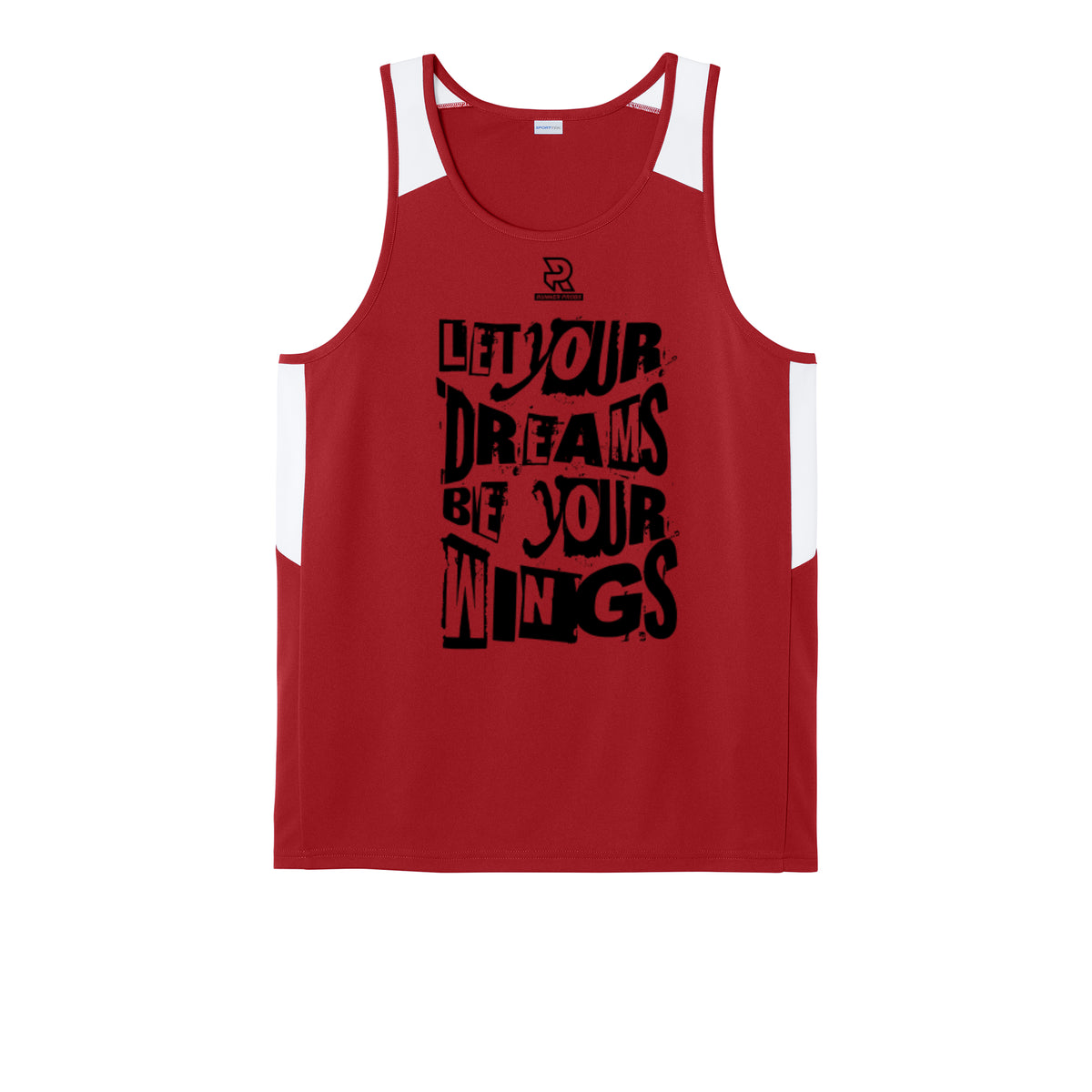 LET YOUR DREAMS BE YOUR WINGS (Black) - Mens Club Track Tank