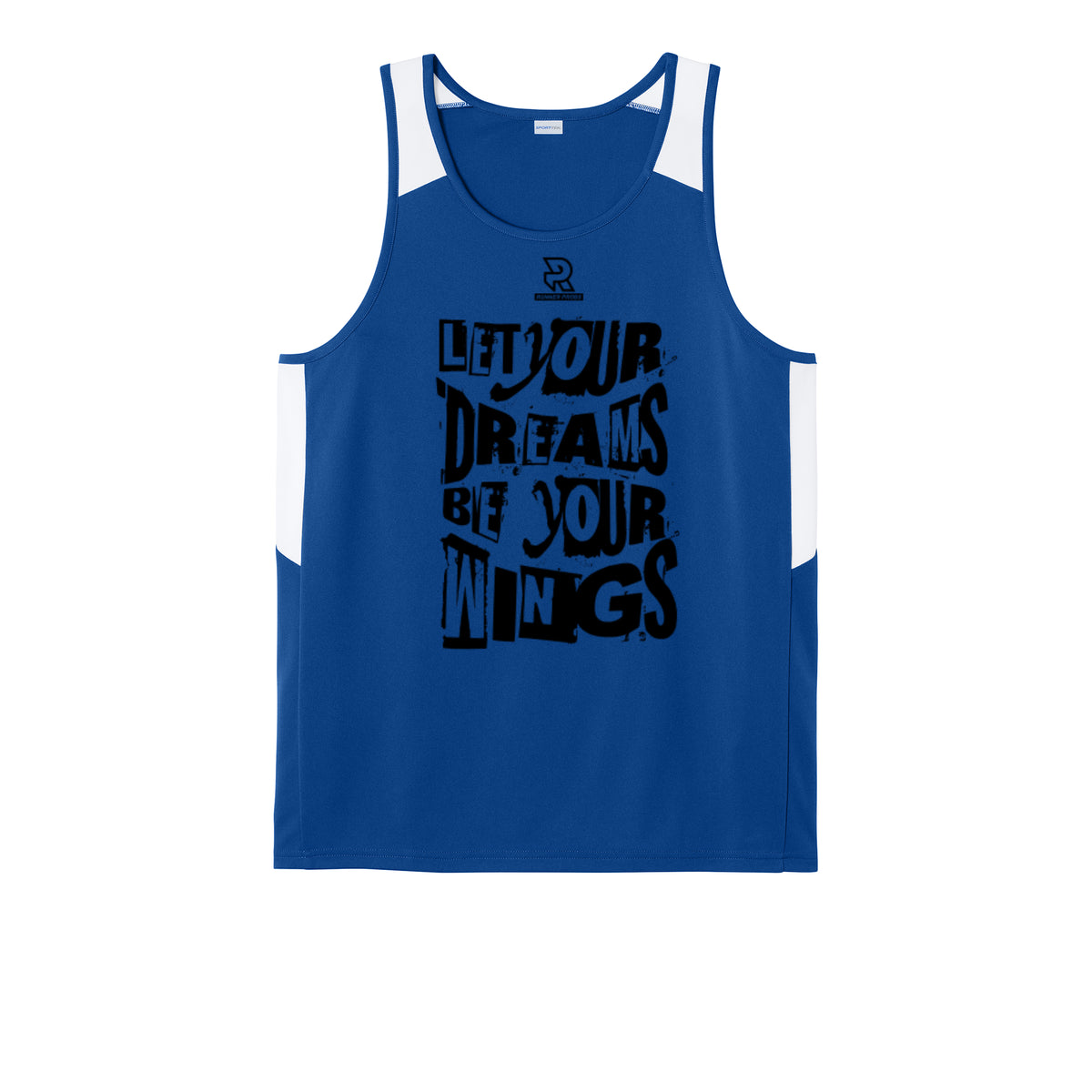LET YOUR DREAMS BE YOUR WINGS (Black) - Mens Club Track Tank
