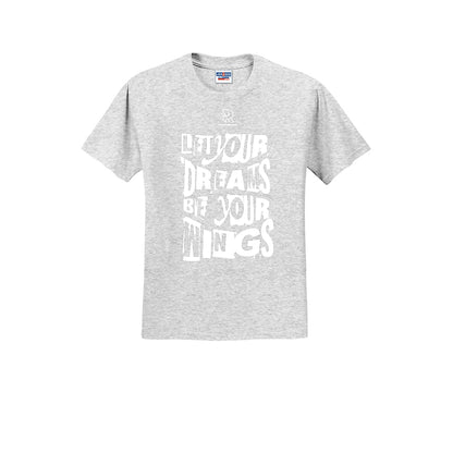 LET YOUR DREAMS BE YOUR WINGS (White) - Short Sleeve 50/50 Tee