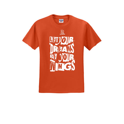 LET YOUR DREAMS BE YOUR WINGS (White) - Short Sleeve 50/50 Tee