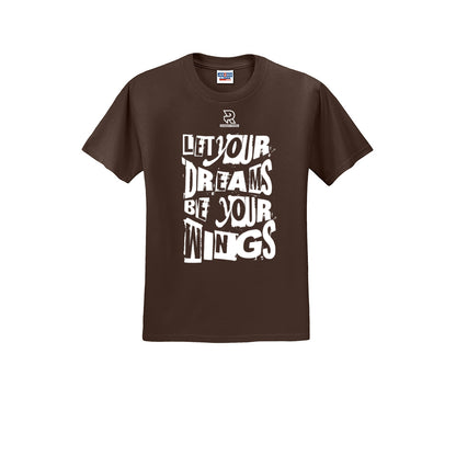LET YOUR DREAMS BE YOUR WINGS (White) - Short Sleeve 50/50 Tee