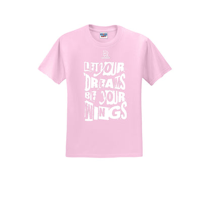LET YOUR DREAMS BE YOUR WINGS (White) - Short Sleeve 50/50 Tee