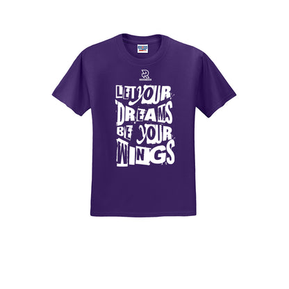 LET YOUR DREAMS BE YOUR WINGS (White) - Short Sleeve 50/50 Tee