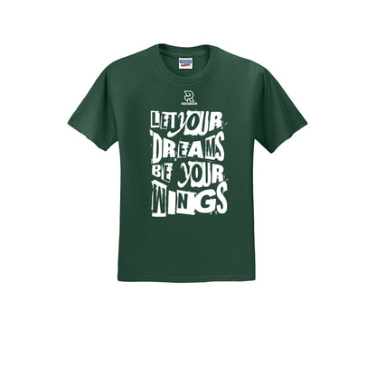 LET YOUR DREAMS BE YOUR WINGS (White) - Short Sleeve 50/50 Tee