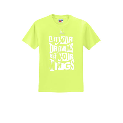 LET YOUR DREAMS BE YOUR WINGS (White) - Short Sleeve 50/50 Tee