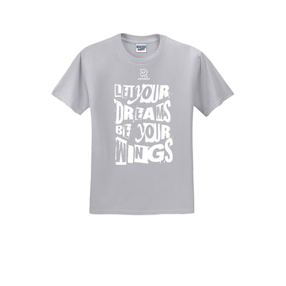 LET YOUR DREAMS BE YOUR WINGS (White) - Short Sleeve 50/50 Tee