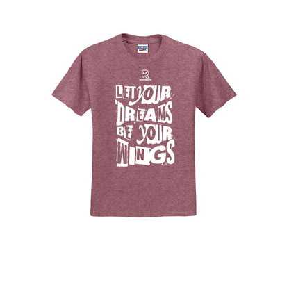 LET YOUR DREAMS BE YOUR WINGS (White) - Short Sleeve 50/50 Tee