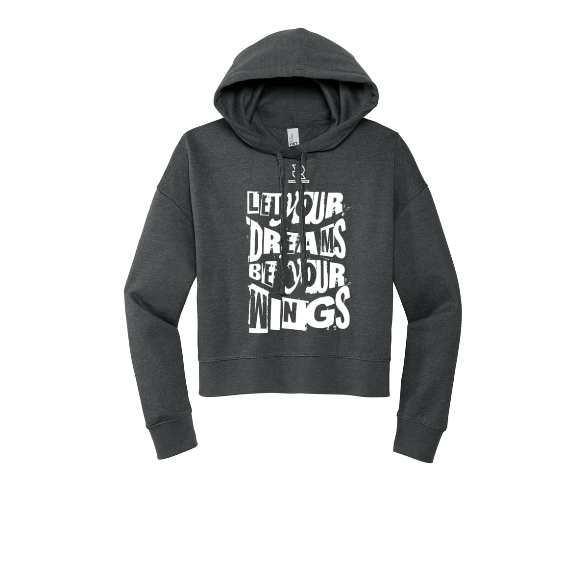 LET YOUR DREAMS BE YOUR WINGS (White) - Womens Fleece Hoodie