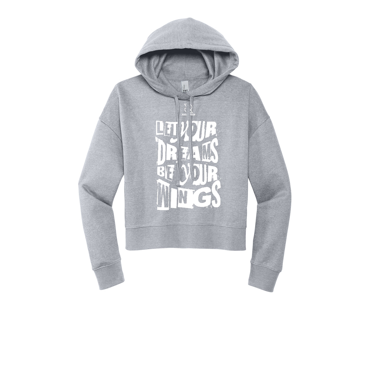 LET YOUR DREAMS BE YOUR WINGS (White) - Womens Fleece Hoodie