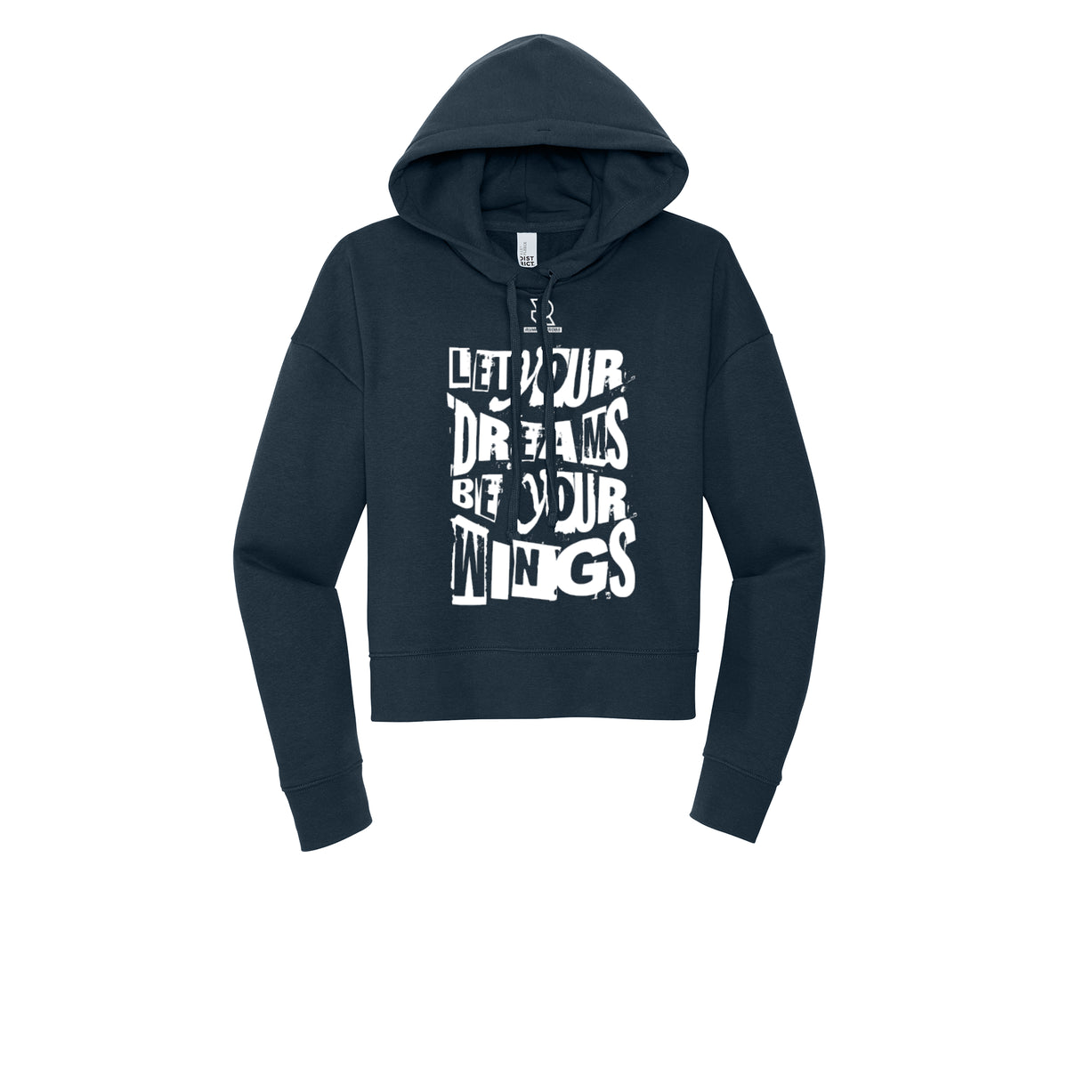 LET YOUR DREAMS BE YOUR WINGS (White) - Womens Fleece Hoodie