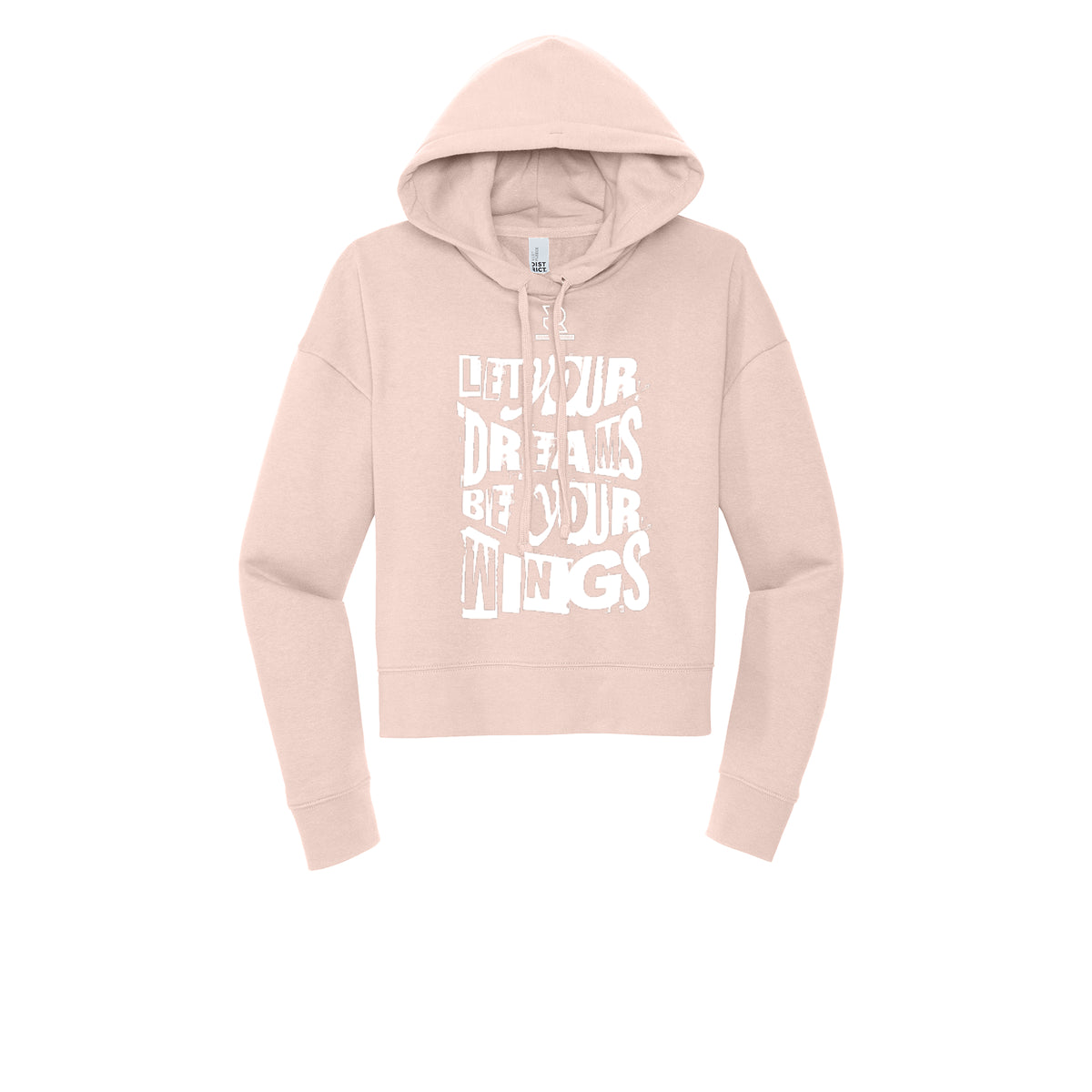 LET YOUR DREAMS BE YOUR WINGS (White) - Womens Fleece Hoodie
