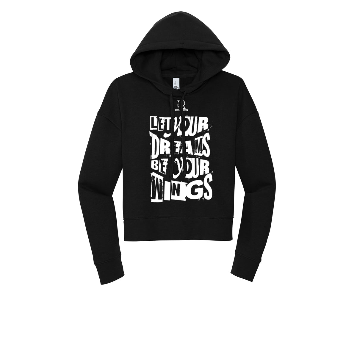 LET YOUR DREAMS BE YOUR WINGS (White) - Womens Fleece Hoodie