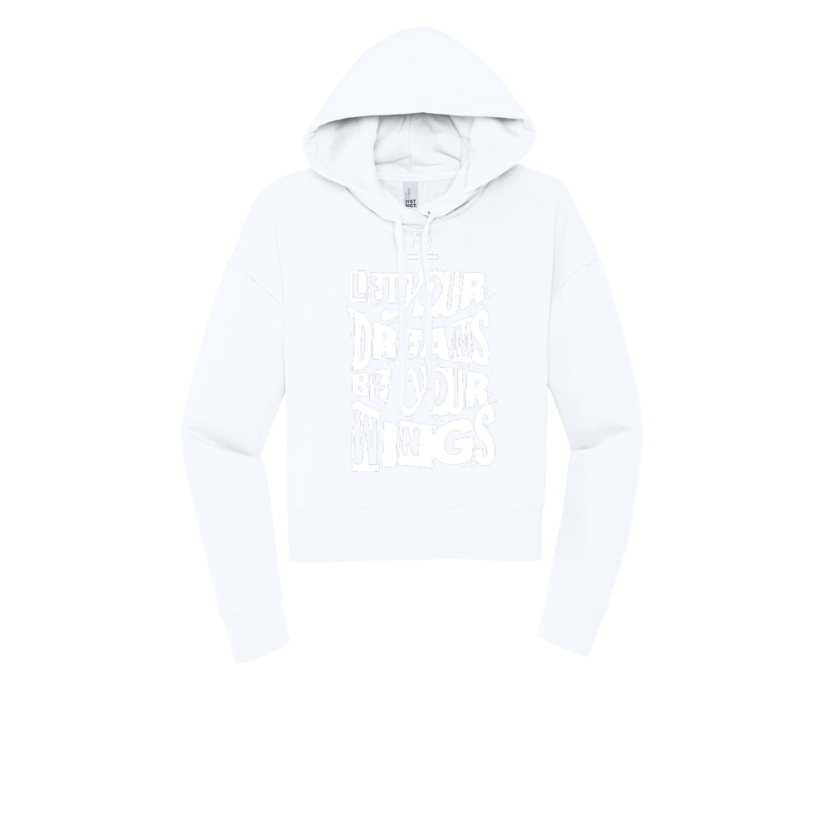 LET YOUR DREAMS BE YOUR WINGS (White) - Womens Fleece Hoodie