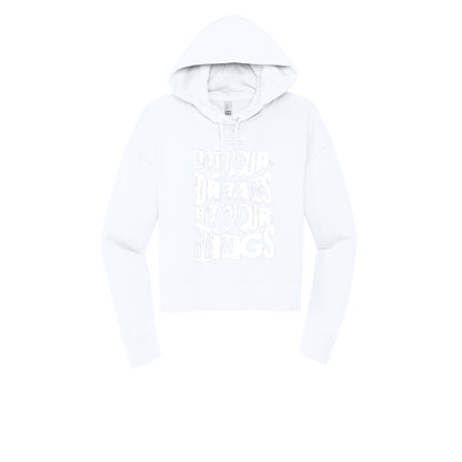 LET YOUR DREAMS BE YOUR WINGS (White) - Womens Fleece Hoodie