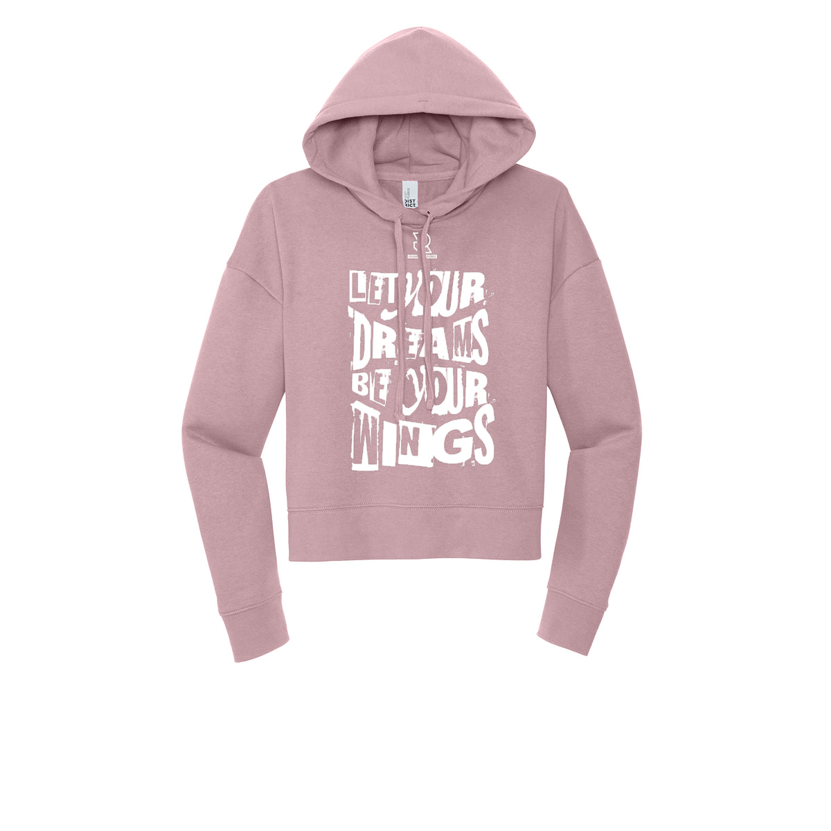 LET YOUR DREAMS BE YOUR WINGS (White) - Womens Fleece Hoodie