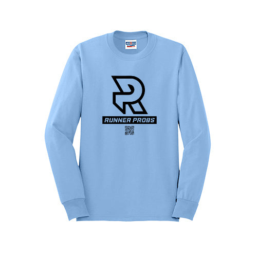 LOGO (Black) - Long Sleeve 50/50 Tee