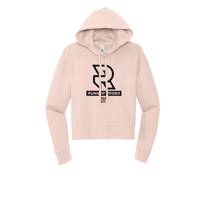 LOGO (Black) - Womens Fleece Hoodie