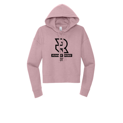 LOGO (Black) - Womens Fleece Hoodie
