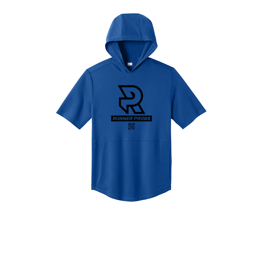 LOGO (Black) - Short Sleeve Performance Hoodie
