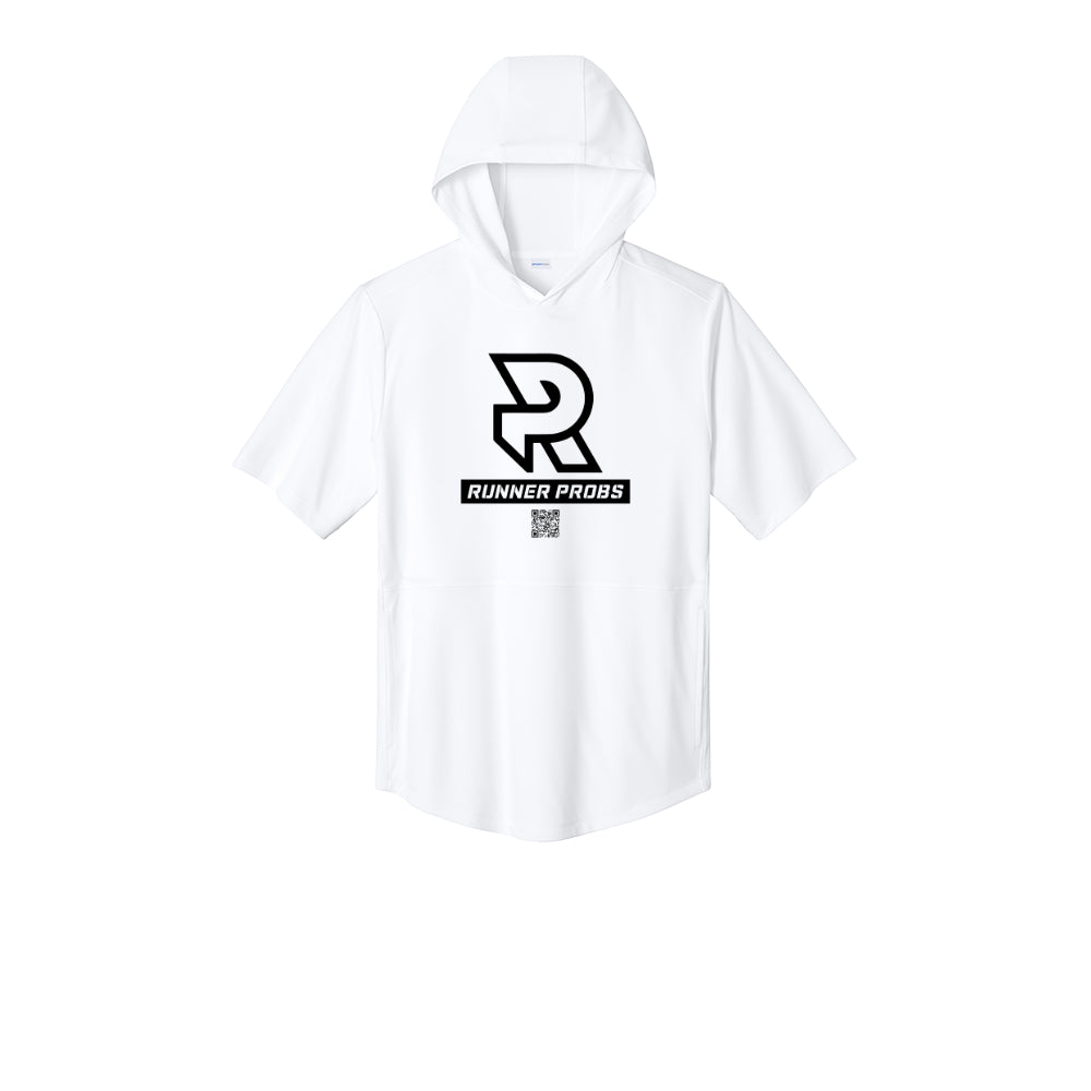LOGO (Black) - Short Sleeve Performance Hoodie