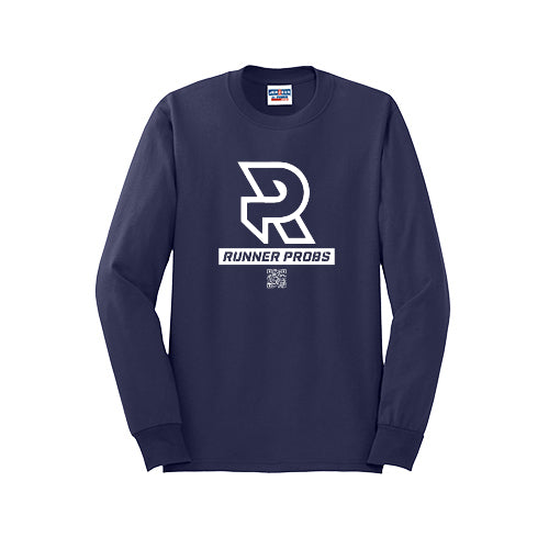 LOGO (White) - Long Sleeve 50/50 Tee