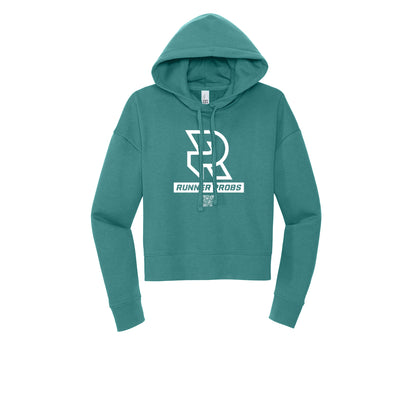 LOGO (White) - Womens Fleece Hoodie