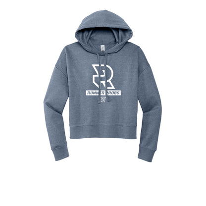 LOGO (White) - Womens Fleece Hoodie