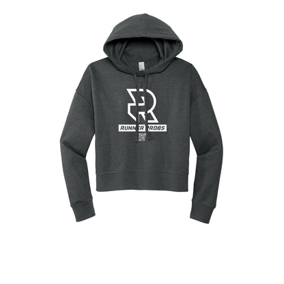 LOGO (White) - Womens Fleece Hoodie