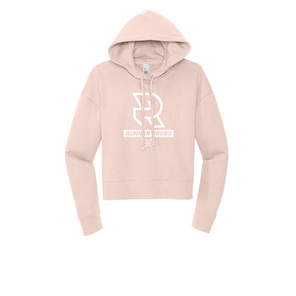 LOGO (White) - Womens Fleece Hoodie