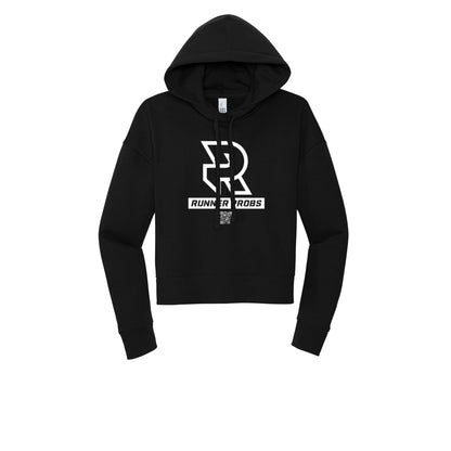 LOGO (White) - Womens Fleece Hoodie