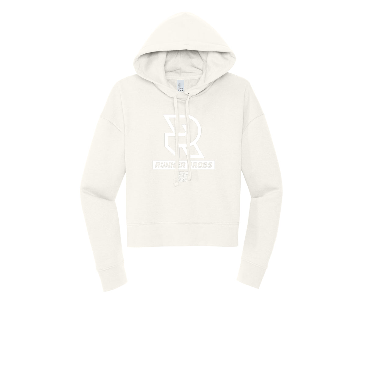 LOGO (White) - Womens Fleece Hoodie