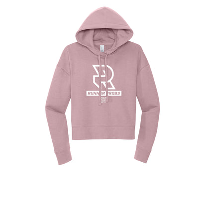 LOGO (White) - Womens Fleece Hoodie