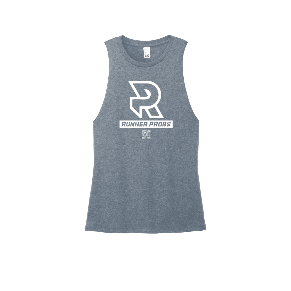 LOGO (White) - Womens Perfect Tri Muscle Tank