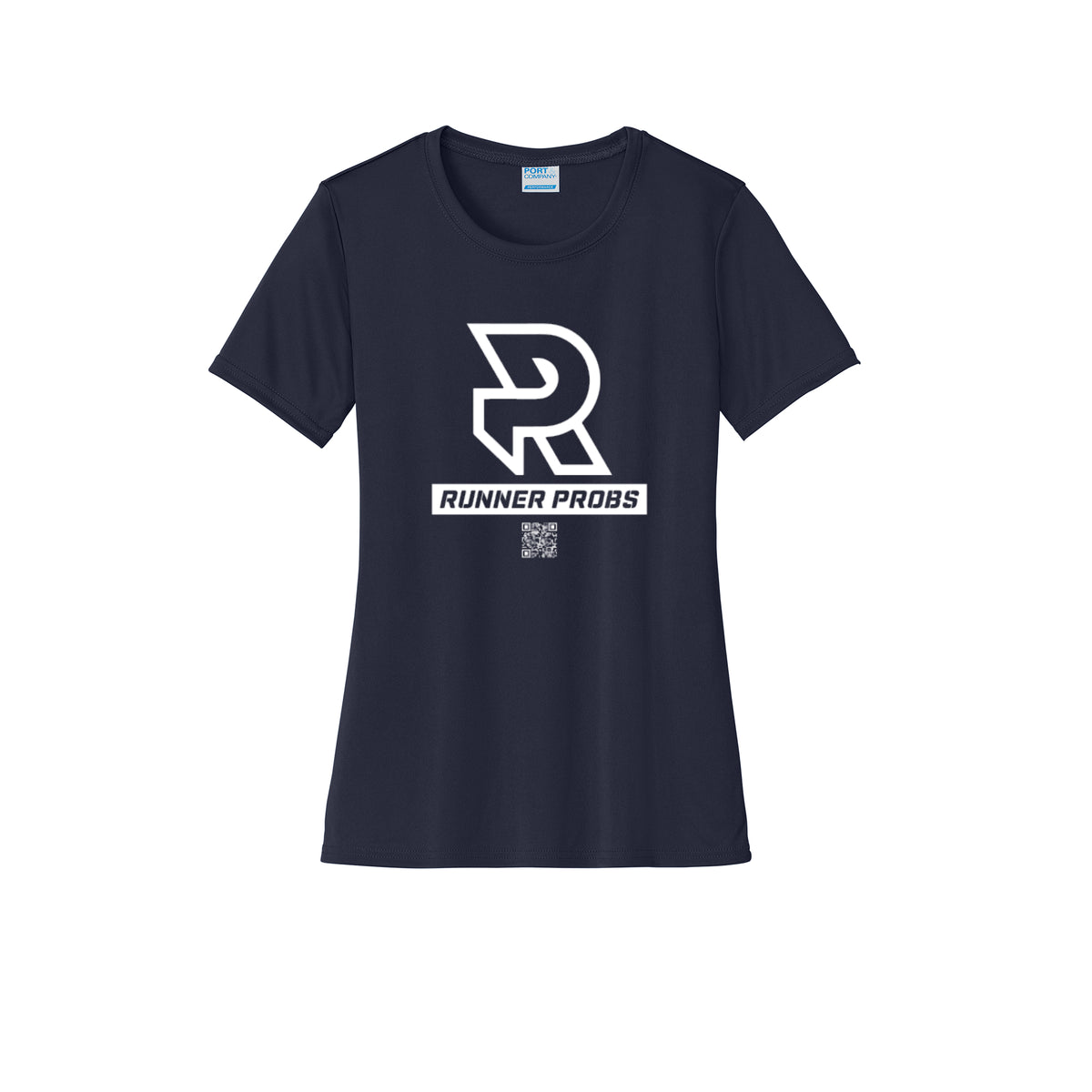 LOGO (White) - Womens Short Sleeve Performance Tee