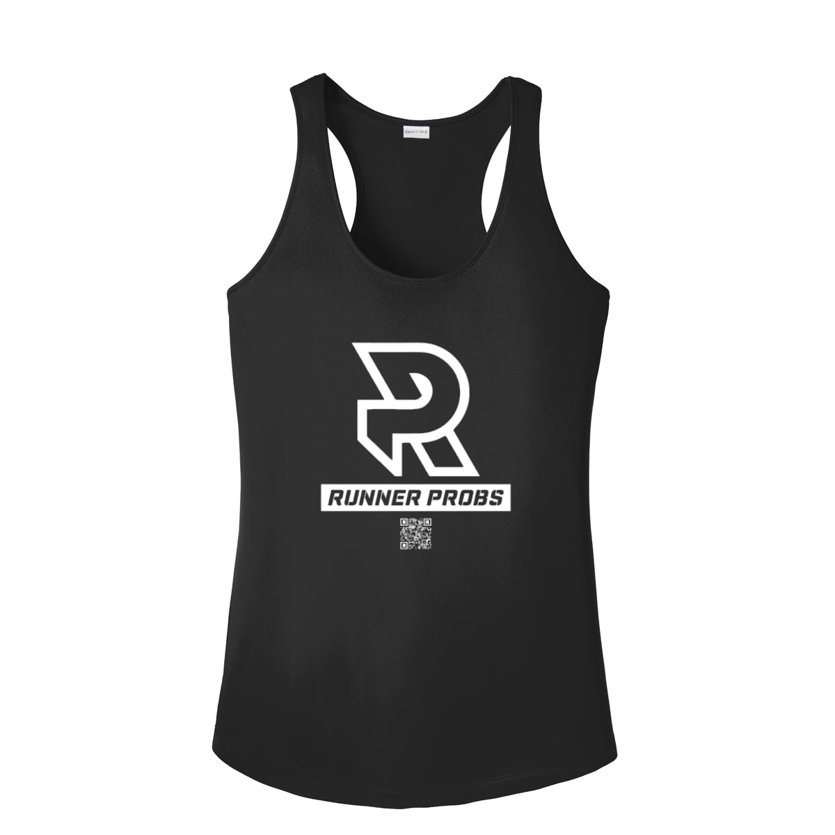 LOGO (White) - Womens Competitor Racerback Tank