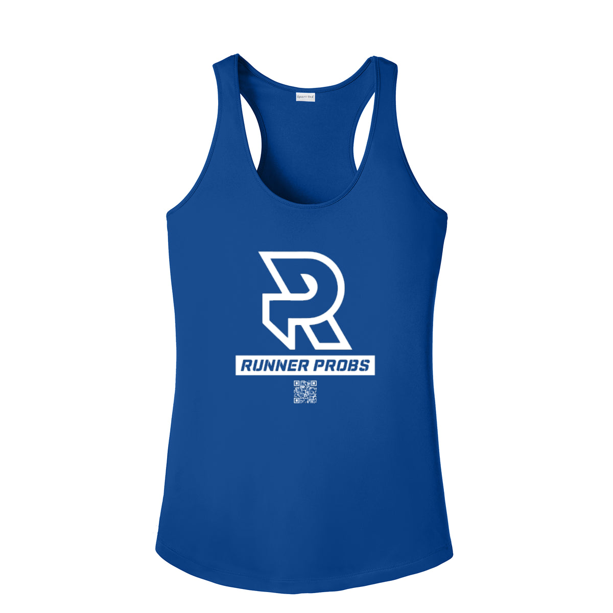 LOGO (White) - Womens Competitor Racerback Tank